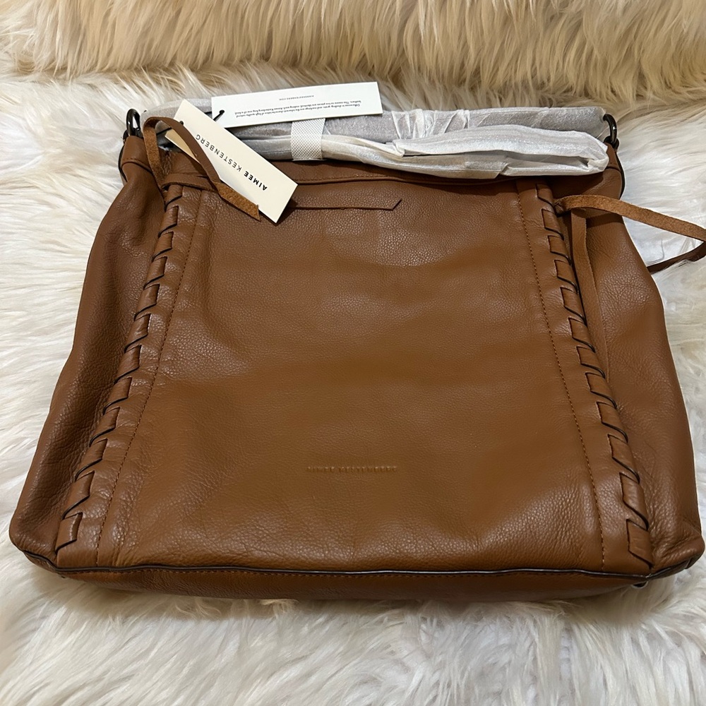 Aimee Kestenberg Tan Leather Men's Bag - Picture 9 of 12
